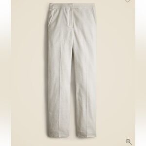 J. Crew Kate Straight-Leg Linen Blend Pant